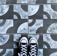 Image 1 of Pascal Tile Stencils for Patios, Floors, Tiles and Walls-Geometric Stencil - DIY Floor Project.