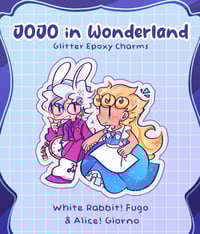 Image 2 of Jojo in Wonderland - Vento Aureo Glitter Epoxy Acrylic Charms