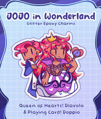 Image 5 of Jojo in Wonderland - Vento Aureo Glitter Epoxy Acrylic Charms