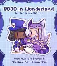 Image 3 of Jojo in Wonderland - Vento Aureo Glitter Epoxy Acrylic Charms