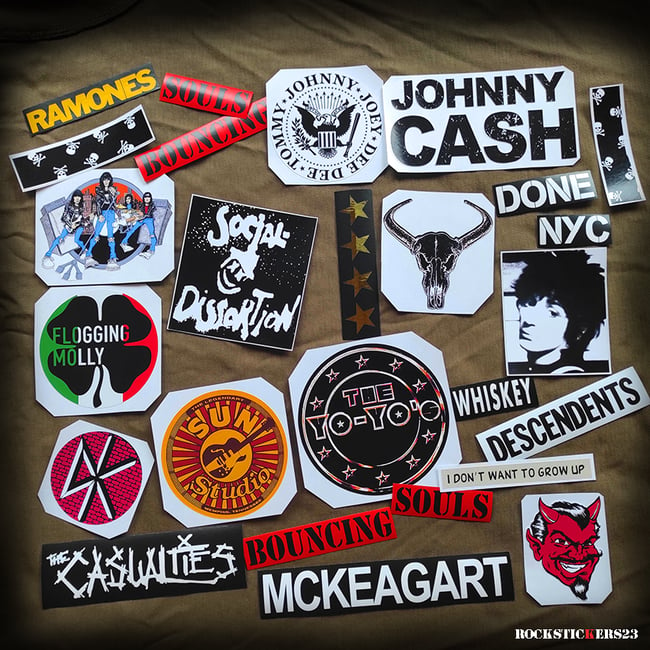 Dougie Needles guitar stickers Joan Jett & The Blackhearts punk rock ...