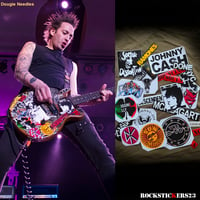 Image 1 of Dougie Needles guitar stickers Joan Jett & The Blackhearts punk rock Gibson Les Paul Junior set 26