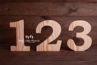 18cm wooden digits 1 2 3