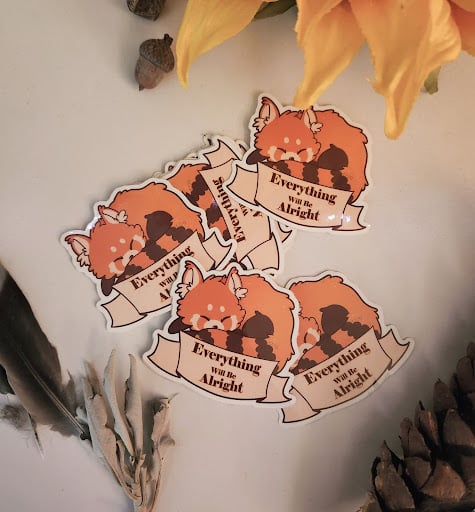 Image of Red panda sticker 