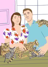 Image 4 of Illustrated Personalized Portrait - Email me if you are interested