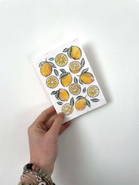Image 1 of Plantable Seed Card - Lemon Lino Print 
