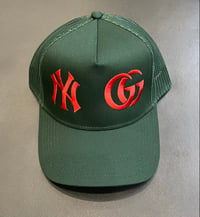 Image 1 of BRAVEST STUDIOS NY GG TRUCKER HAT IN GUCCI GREEN 