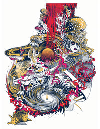 Image 1 of Pyroclastic Glow. Art print by Caitlin Mattisson