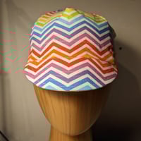 Image 2 of Cotton Cycling Cap - Rainbow Chevrons 