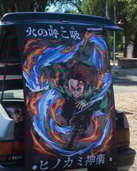 Image 1 of Water and flames flag