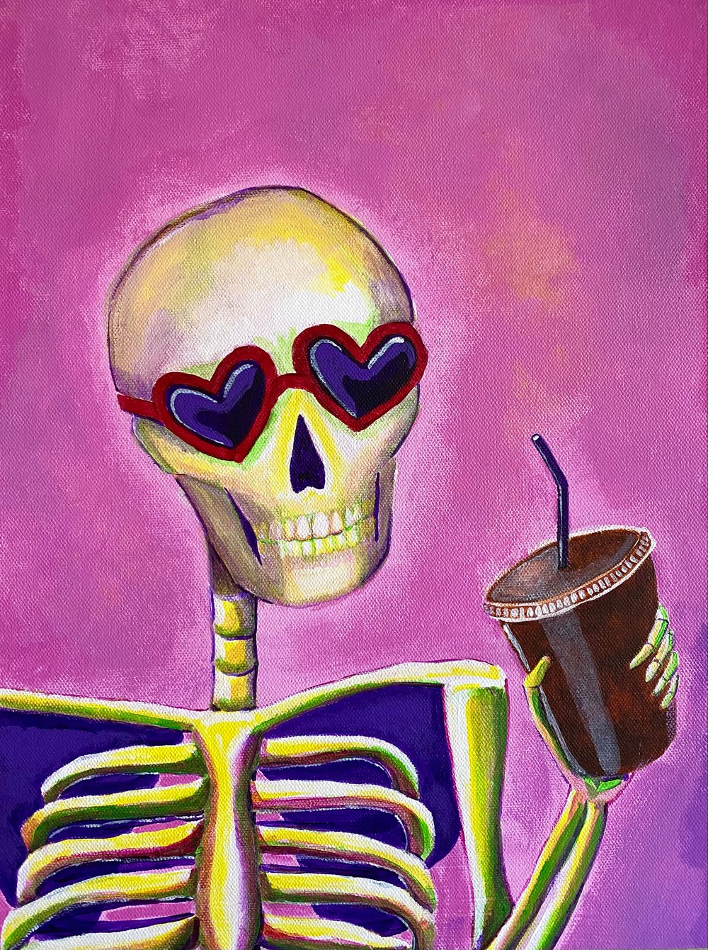 Image of "Cinnamon Skelly" Acrylic Painting