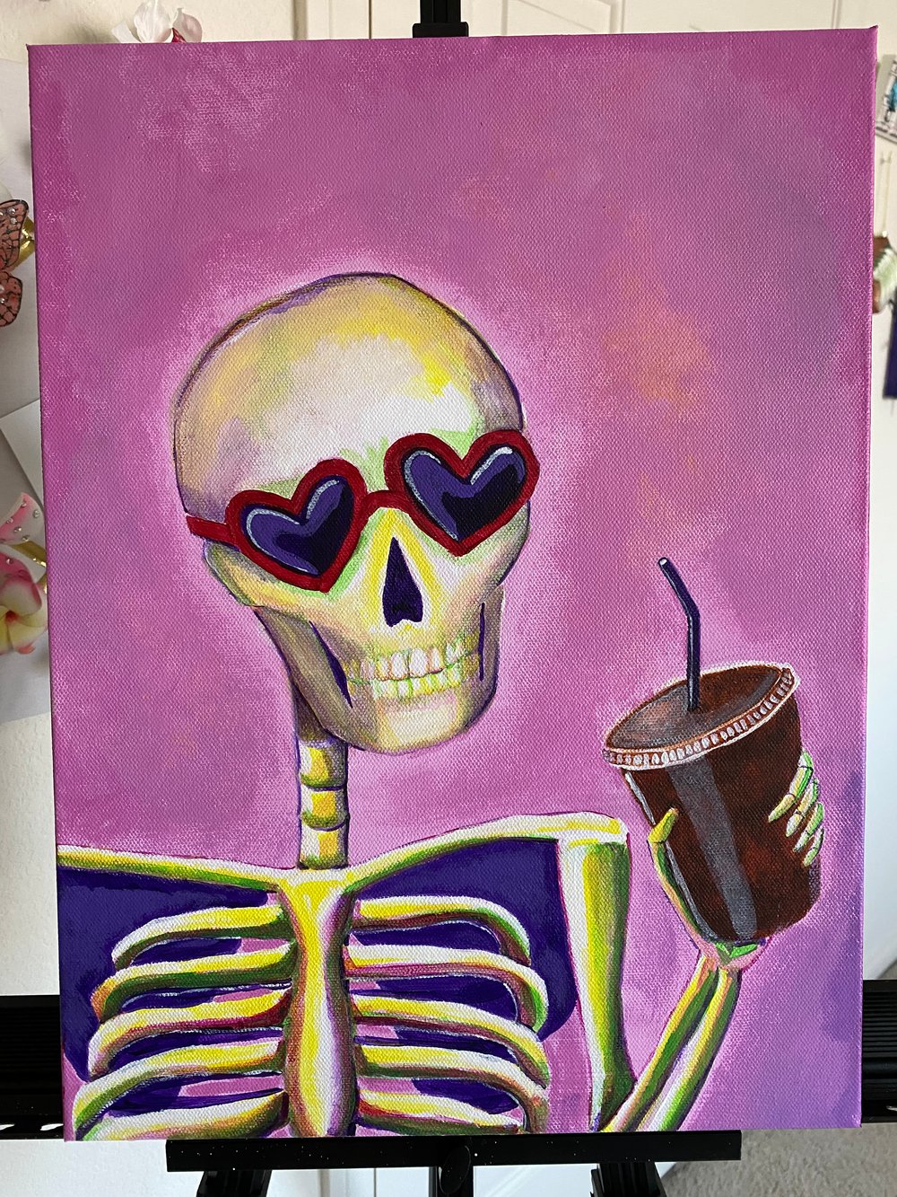 Image of "Cinnamon Skelly" Acrylic Painting
