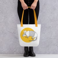 Image 5 of All-Over Print Tote ARMADILLO (Yellow)