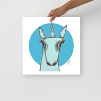 Image 2 of Blue Unicorn (Blue) - Poster copy