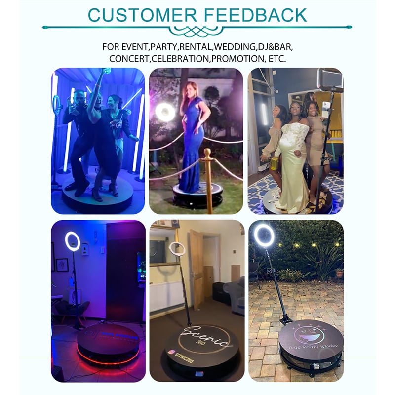 Image of 360 Photo Booth Rotating Machine Photobooth 360 Camera Video Photo Booth for Events Parties 