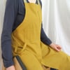 NEW COLOUR! Split Leg Apron for Potters & Artists, Crossback, Adjustable, 7 pockets Ochre No 7:2 