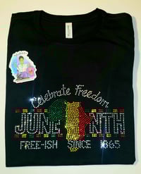 Image 1 of Juneteenth Rhinestone Tee 