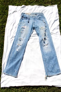 Image of from the bottom to the top denim pants 