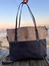 Cork tote with adjustable should strap