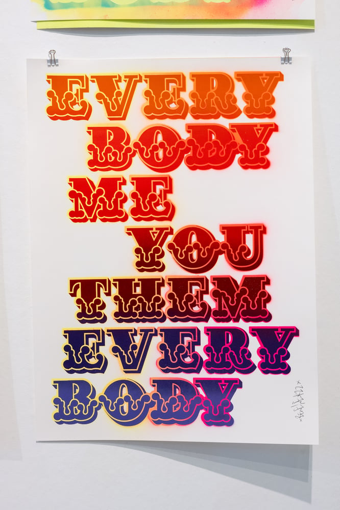 Image of BEN EINE - Circus Stencil - Everybody Me You Them Everybody