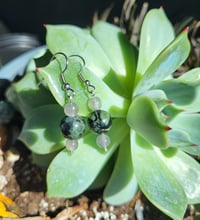 Image 4 of Labradorite & Kambaba Jasper Earrings 