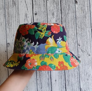 Image of Reversible Bucket Hat- Floral and Check