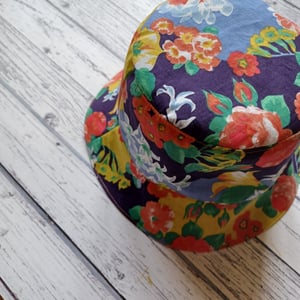 Image of Reversible Bucket Hat- Floral and Check