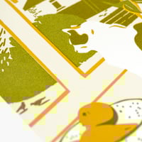 Image 3 of Still Life with Cat and Pigeons screenprint
