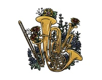 Brass Bouquet print