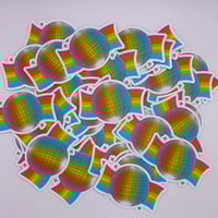 Image 1 of Rainbow Mirrorball Sticker