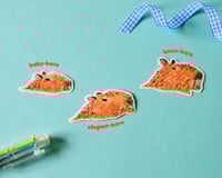 Image 2 of Swimming Capybara Clear Vinyl Stickers
