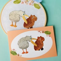 Image 4 of Capybara Chomp! Postcard