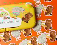 Image 3 of Capybara Chomp! Clear Vinyl Sticker