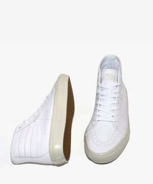 Image of VANS_SKATE SK8-HI DECON VCU (VINTAGE LEATHER) :::WHITE:::