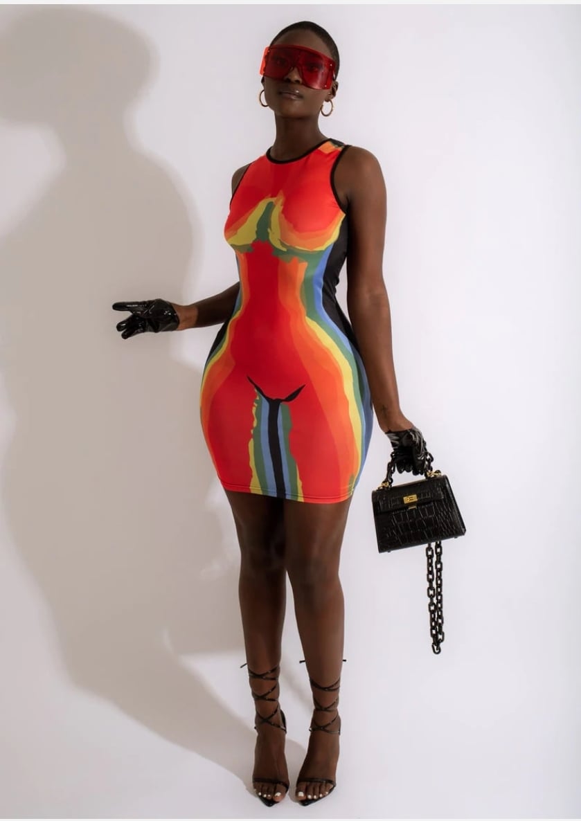 Radioactive Print Dress
