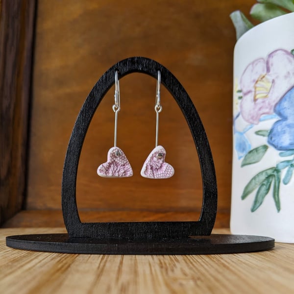 Image of Heart Drop Earrings