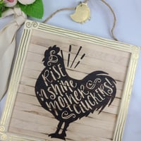 Image 2 of Chicken Charm wooden sign