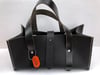Black leather tote/tool bag