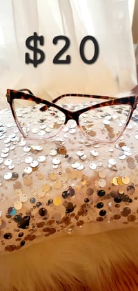 Image 2 of Clear Leopard Cat Eye Glam Frames 