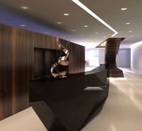 Image 2 of Straight Line and Ribbon Modern Metal Sculpture