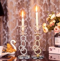 Image 2 of Crystal Taper Candle Holders, Candle Holder