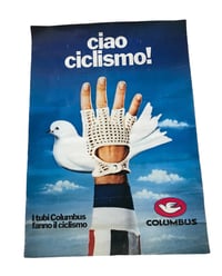 Image 1 of Original vintage Columbus poster made in 1977 / Ciao Ciclismo