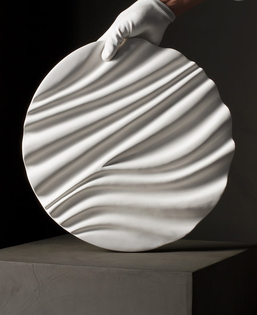 Image of Draped · Gypsum Wall Sculpture (sold)