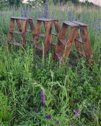 Image 1 of Wooden ladder #rusticbrown H-60cm