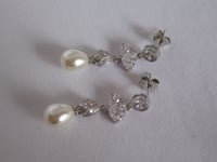 Image 1 of Kate Middleton Duchess of Cambridge Inspired Replikate Faux Pearl Drop Earrings