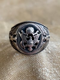 Image 1 of WW2 US ARMY VETERAN STERLING SILVER RING