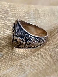 Image 3 of WW2 US ARMY VETERAN STERLING SILVER RING