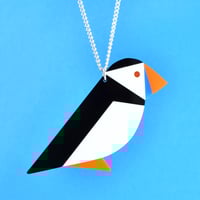 Image 3 of Puffin Brooch or Necklace