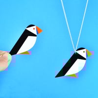 Image 1 of Puffin Brooch or Necklace