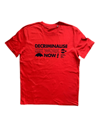 "Decriminalise Sex Work Now!" T-Shirt (different colours available)